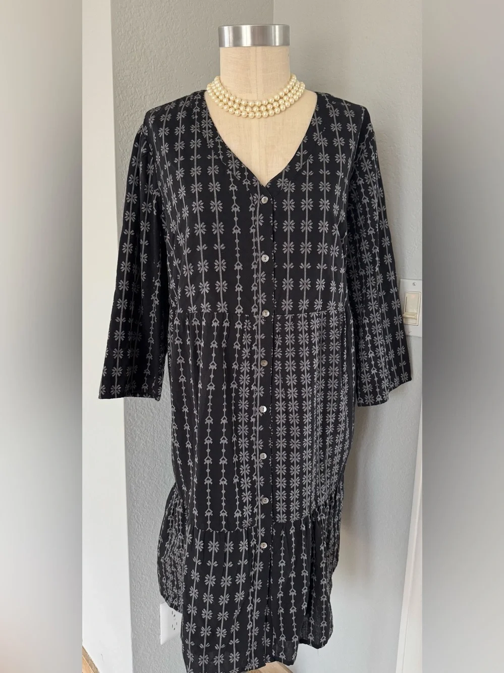 j jill dresses Black Cotton Button-Down Shirt Dress Stores J Jill Spring Dresses